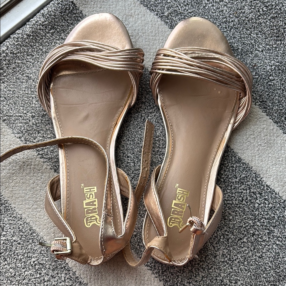 Brash Metallic Gold Sandals